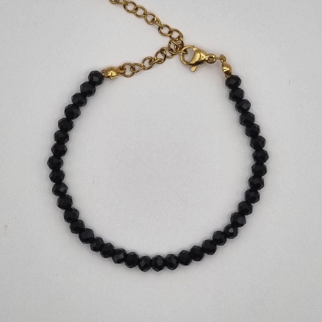 Armband facetkralen BY SANNE zwart
