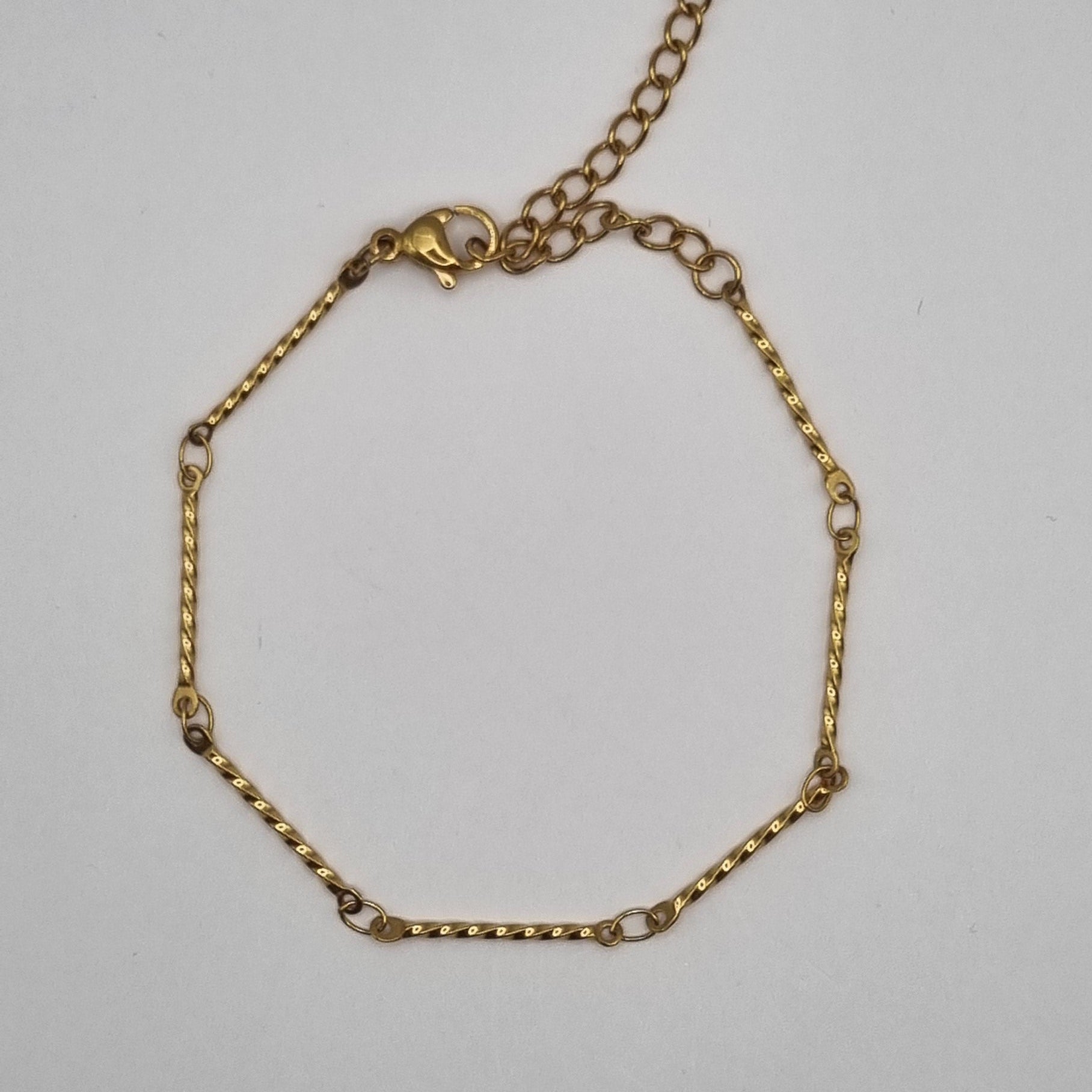 Armband staafjes BY SANNE RVS goud