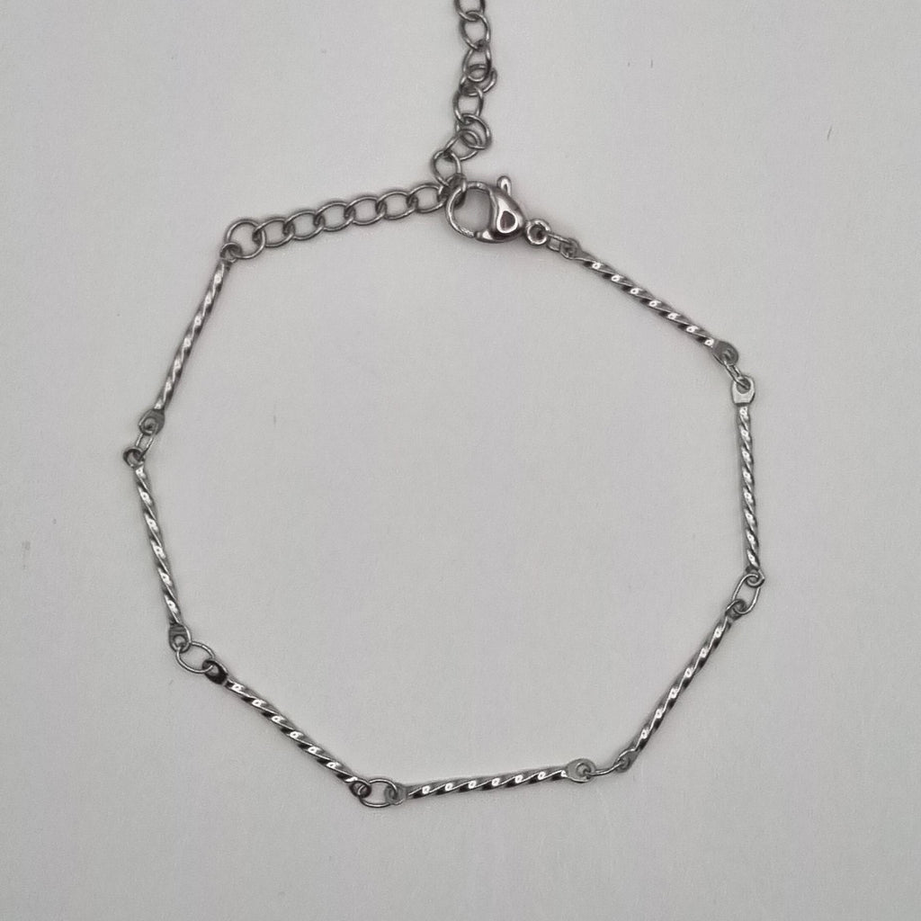 Armband staafjes BY SANNE RVS zilver
