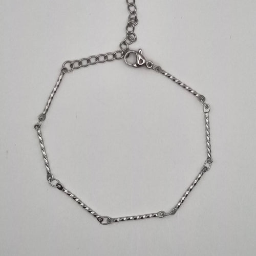 Armband staafjes BY SANNE RVS zilver