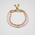 Armbanden set roze RVS BY SANNE goud