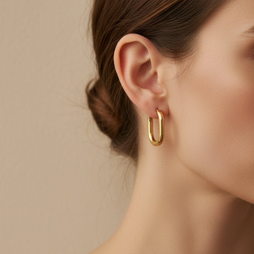 Creolen ovaal BY SANNE RVS oorbellen