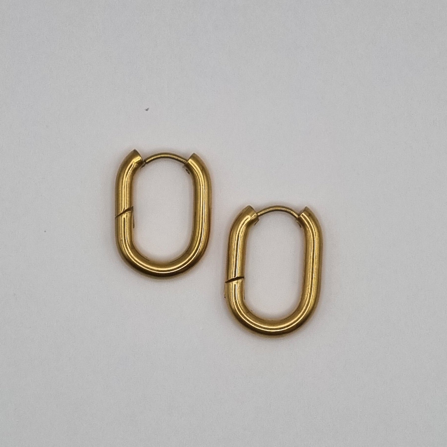 Creolen ovaal goud RVS BY SANNE