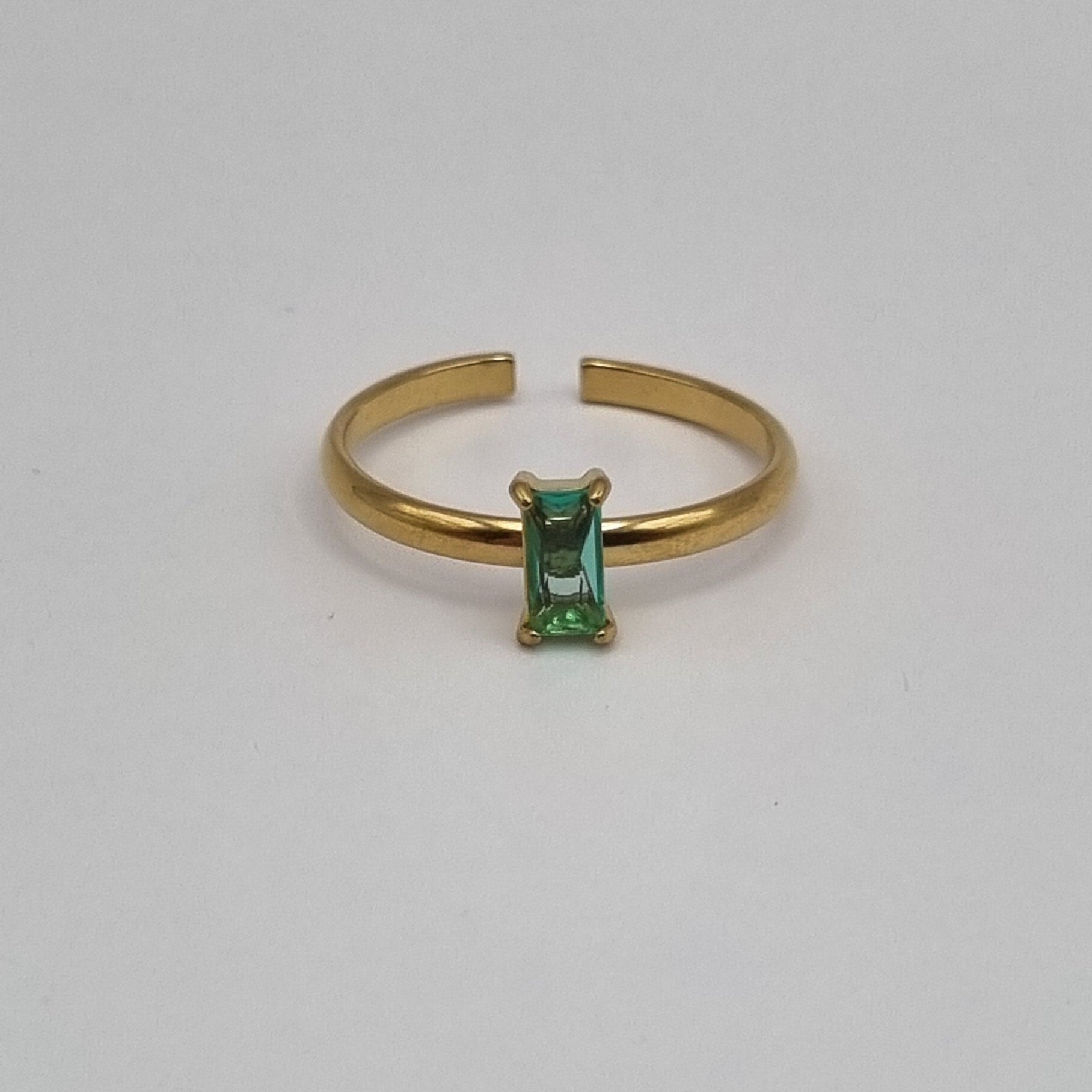 Geboortesteen ring augustus RVS verstelbaar