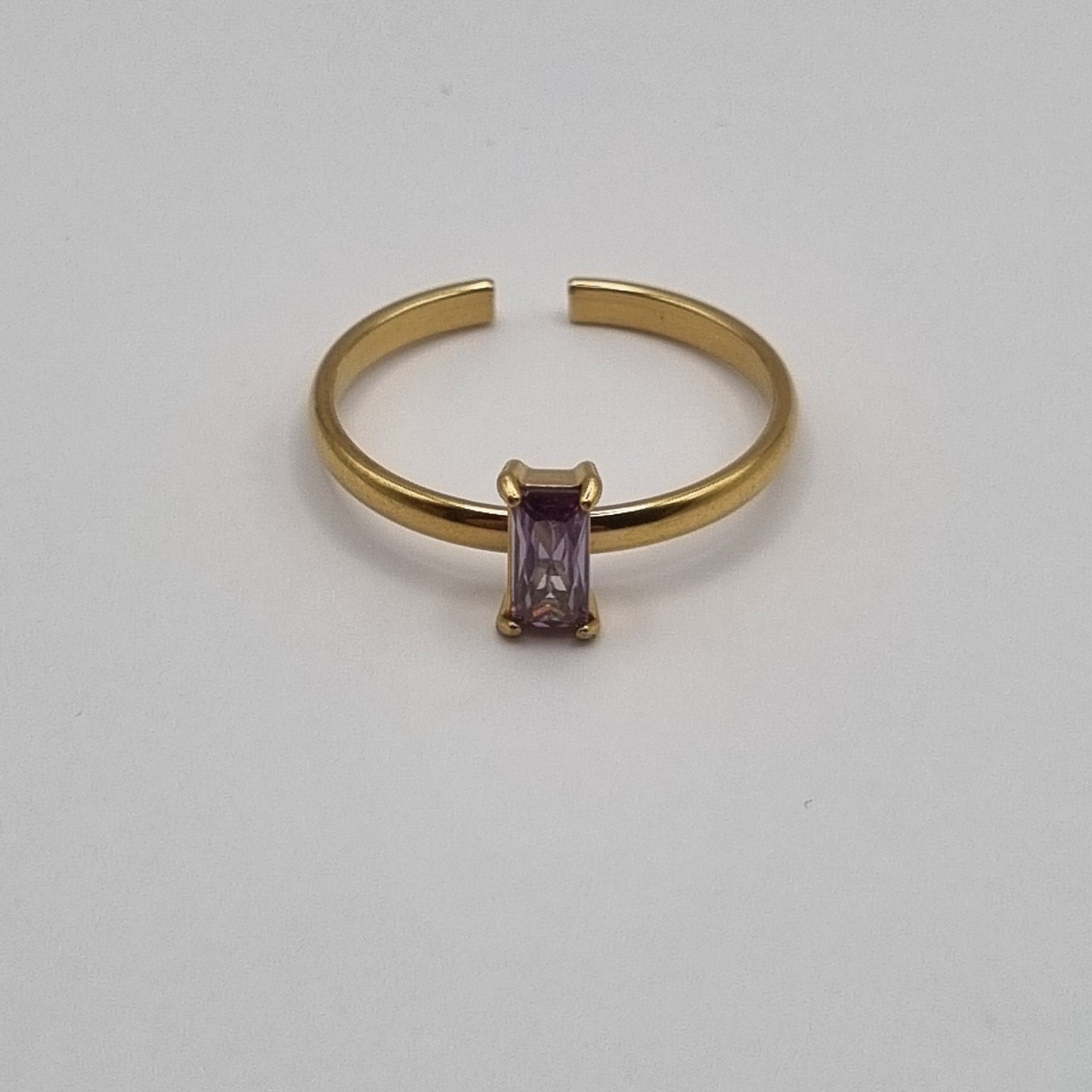 Geboortesteen ring december RVS verstelbaar