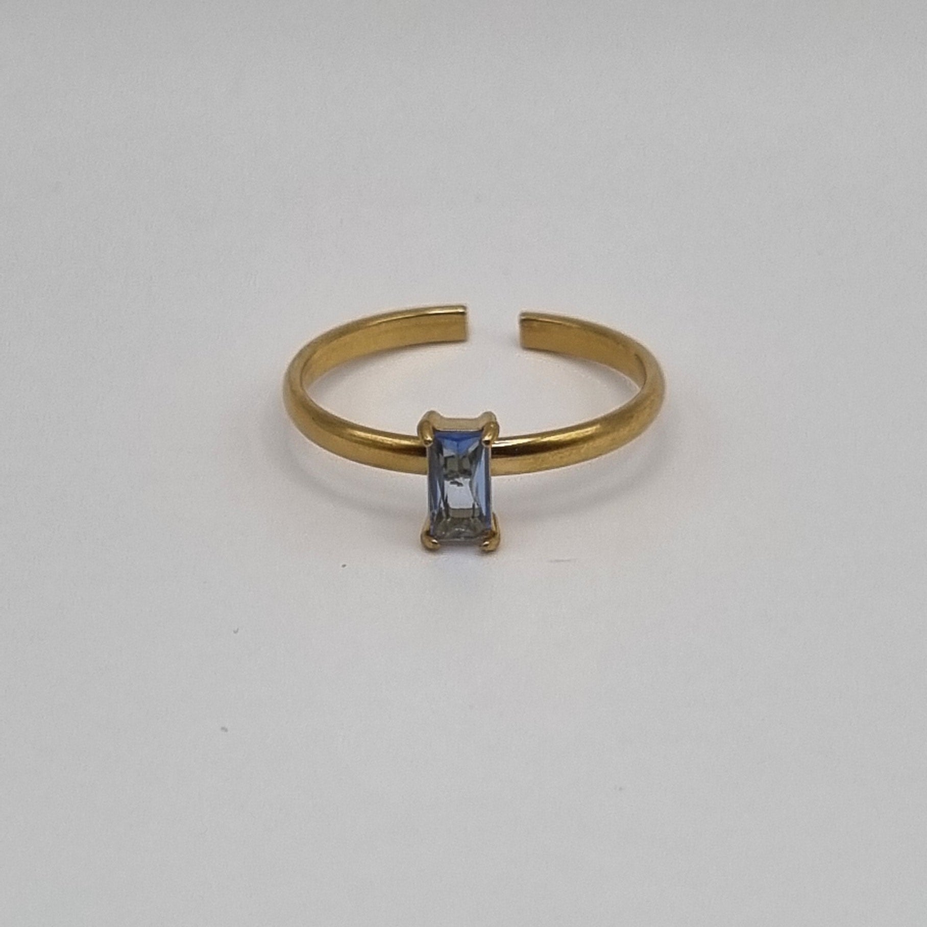 Verstelbare gouden geboortesteen ring