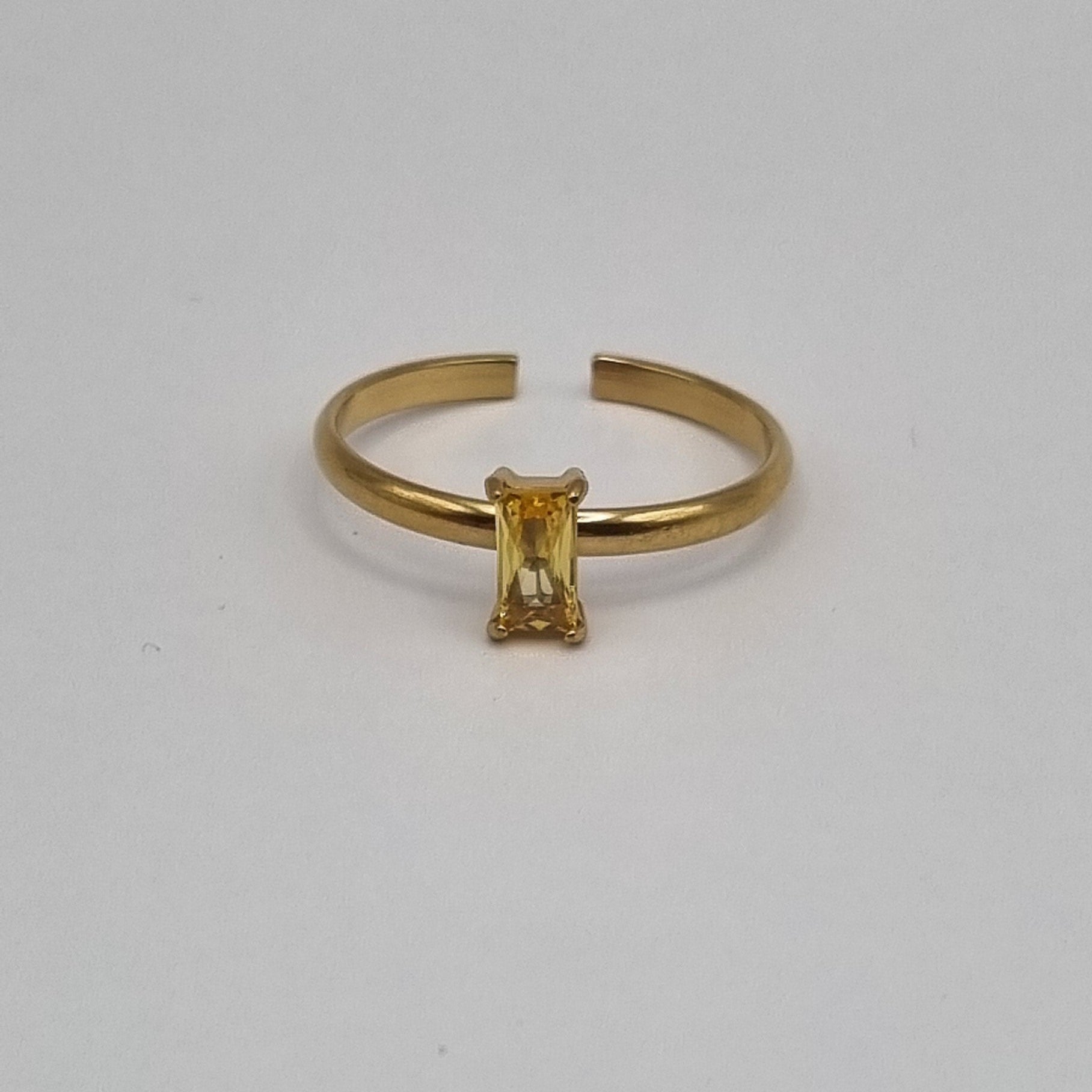 Geboortesteen ring november RVS verstelbaar