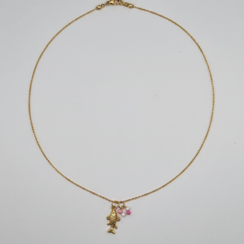 Ketting Aqua BY SANNE goud