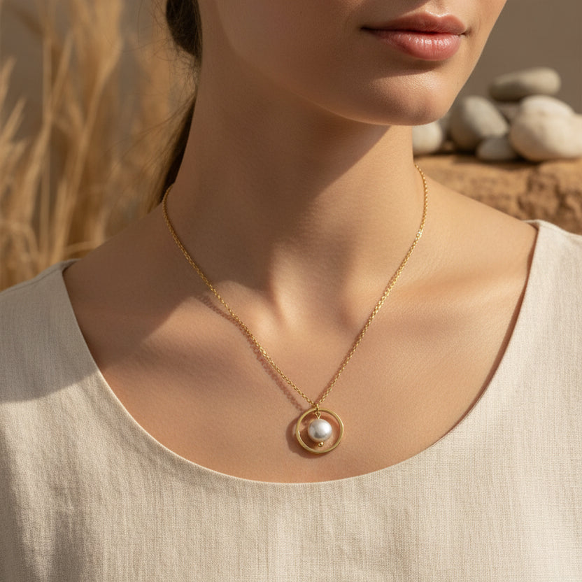 Ketting RVS Perla BY SANNE model