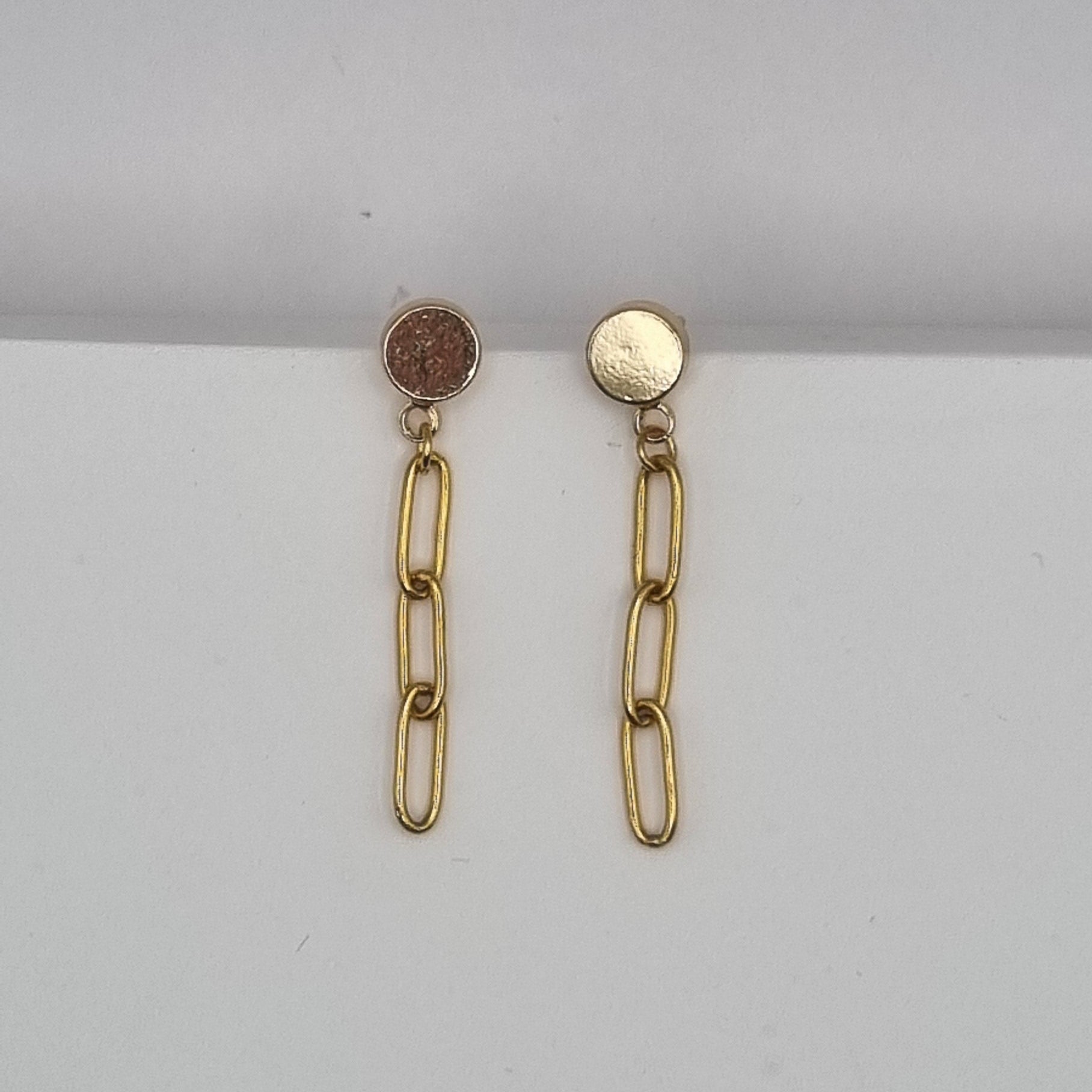 Oorbellen met chain RVS BY SANNE