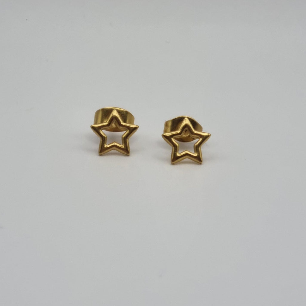 Oorknopjes studs ster goud RVS BY SANNE