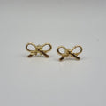 Oorknopjes studs strik goud RVS BY SANNE