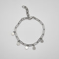 RVS amrband bedels met muntjes BY SANNE zilver