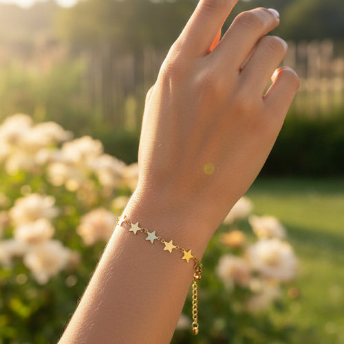 RVS amrband sterren BY SANNE goud model