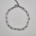 RVS paperclip chain armband BY SANNE zilver