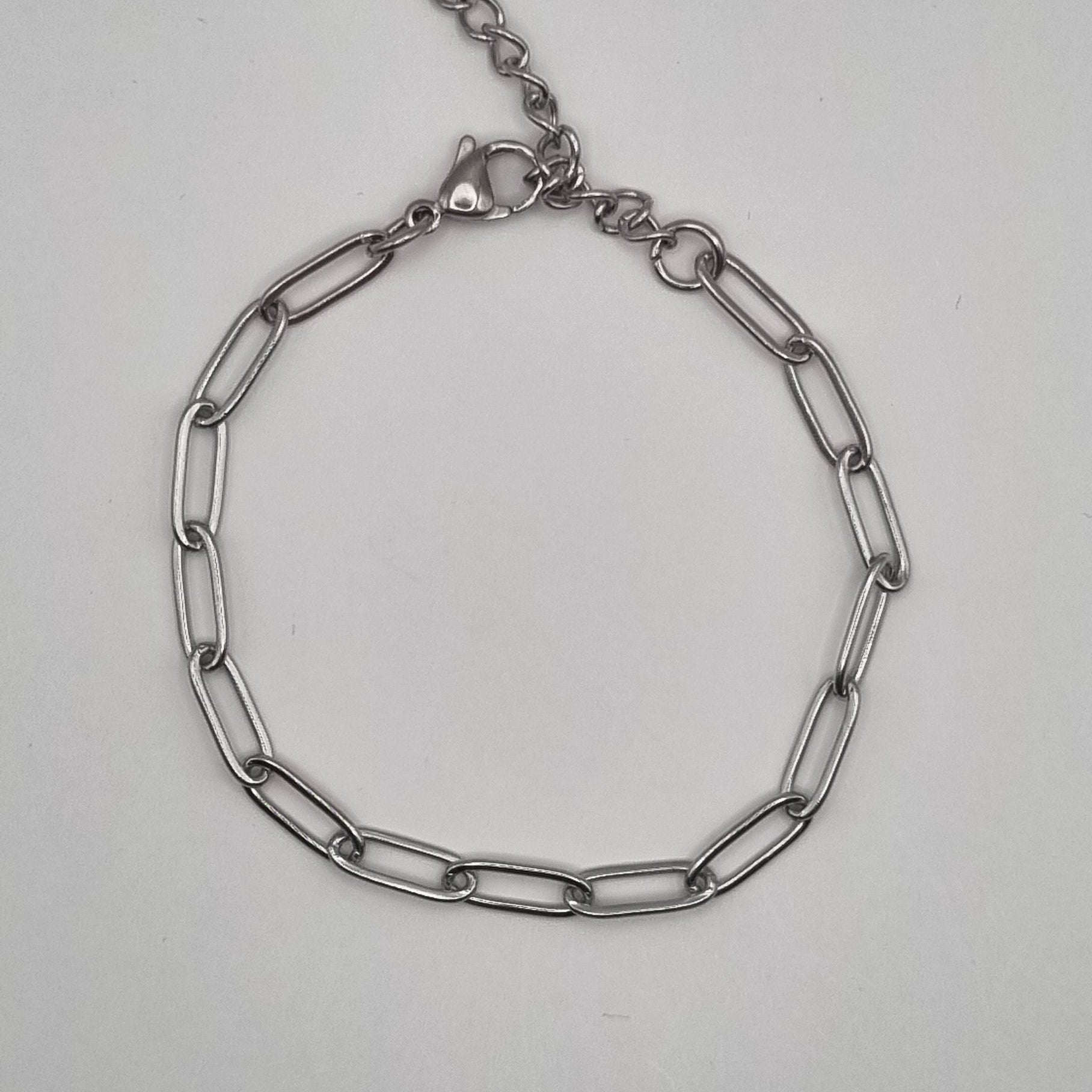 RVS paperclip chain armband BY SANNE zilver