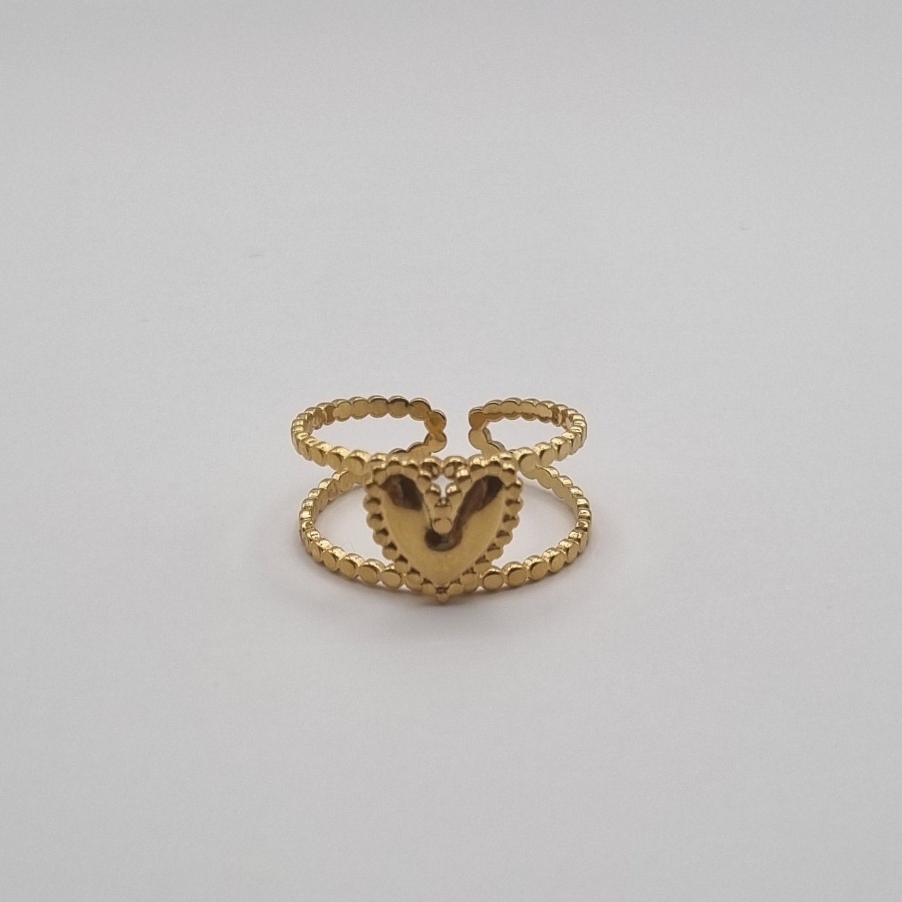 RVS ring Amor  BY SANNE goud