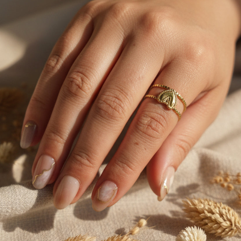 RVS ring Amor  BY SANNE model