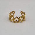 RVS ring hartjes goud BY SANNE