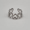 RVS ring hartjes zilver BY SANNE