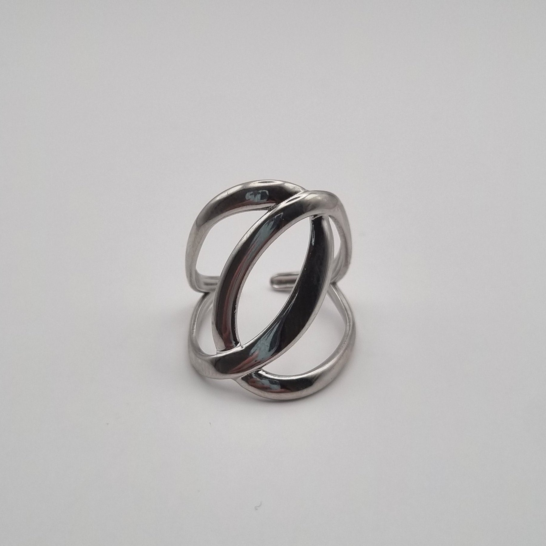 RVS ring statement Together BY SANNE zilver