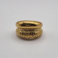 RVS ring statement verstelbaar Leopard By Sanne goud