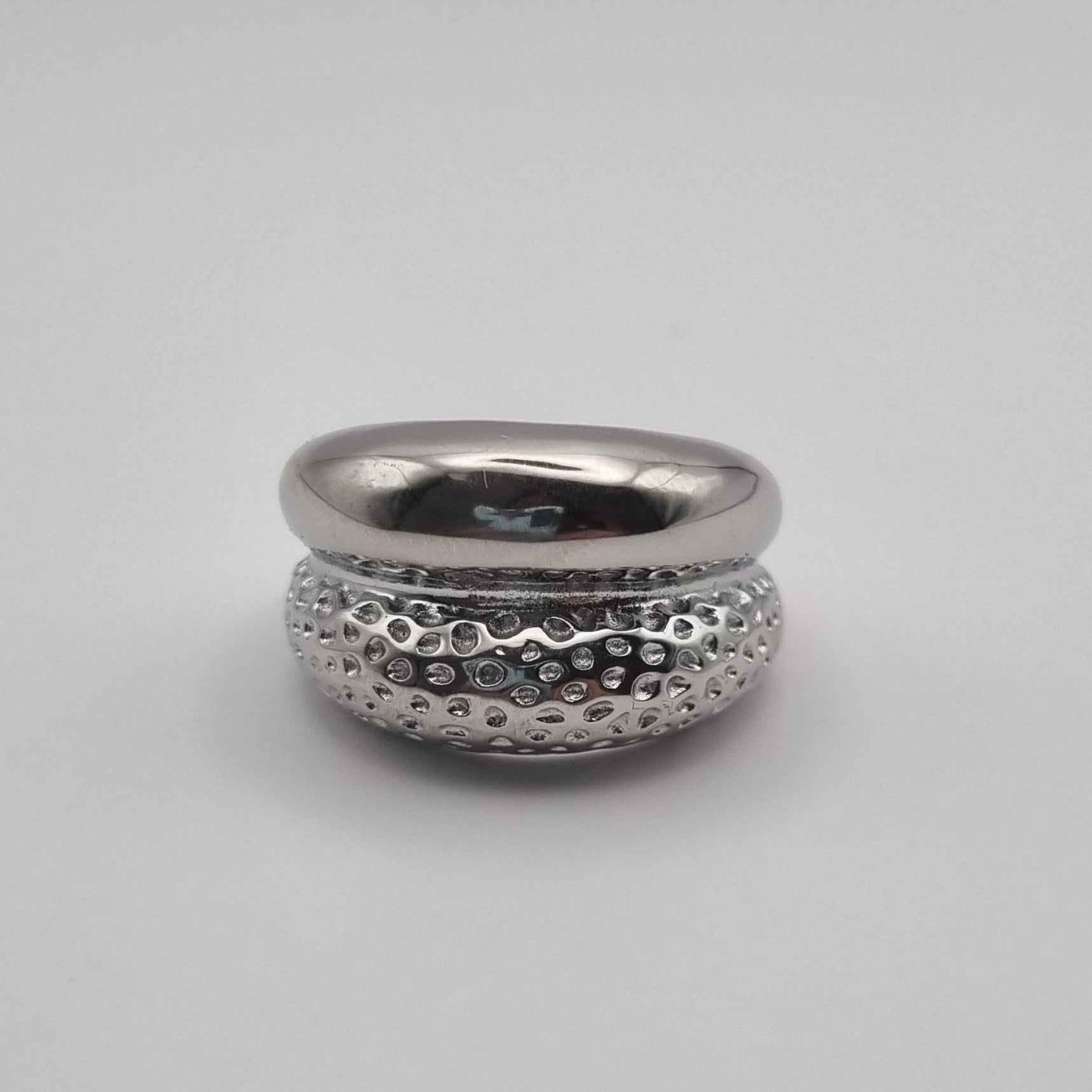RVS ring statement verstelbaar Leopard By Sanne zilver