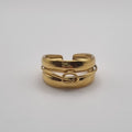 RVS ring verstelbaar Knoop By Sanne goud