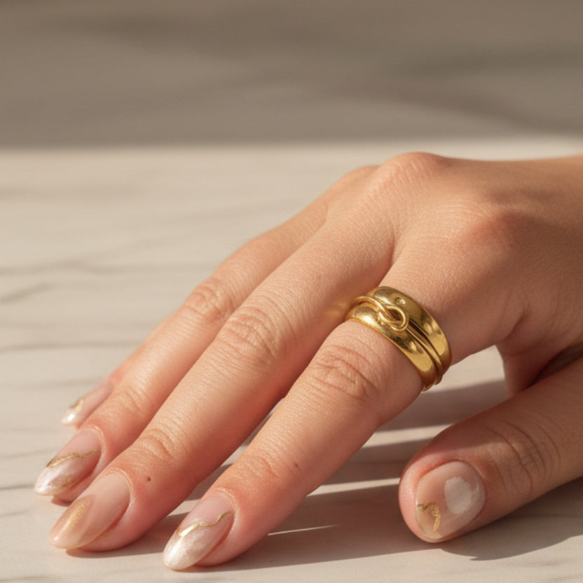 RVS ring verstelbaar Knoop By Sanne model