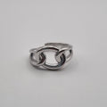 RVS ring verstelbaar Linked BY SANNE zilver