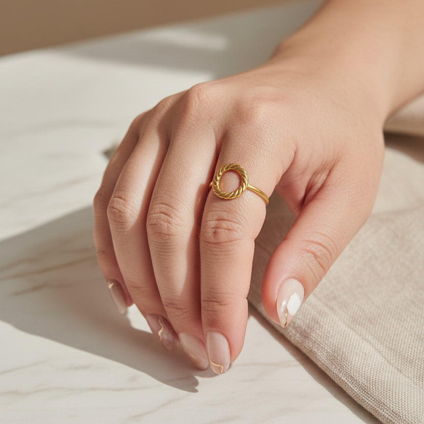 RVS ring verstelbaar Woven BY SANNE odel