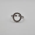 RVS ring verstelbaar Woven BY SANNE zilver