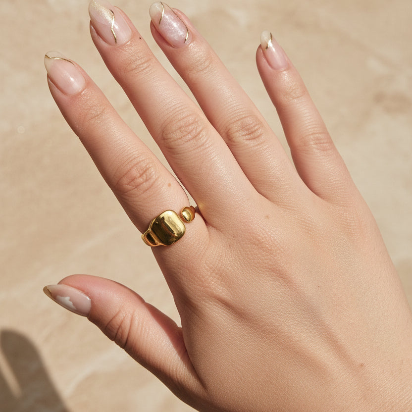 RVS ring verstelbaar vierkant BY SANNE models