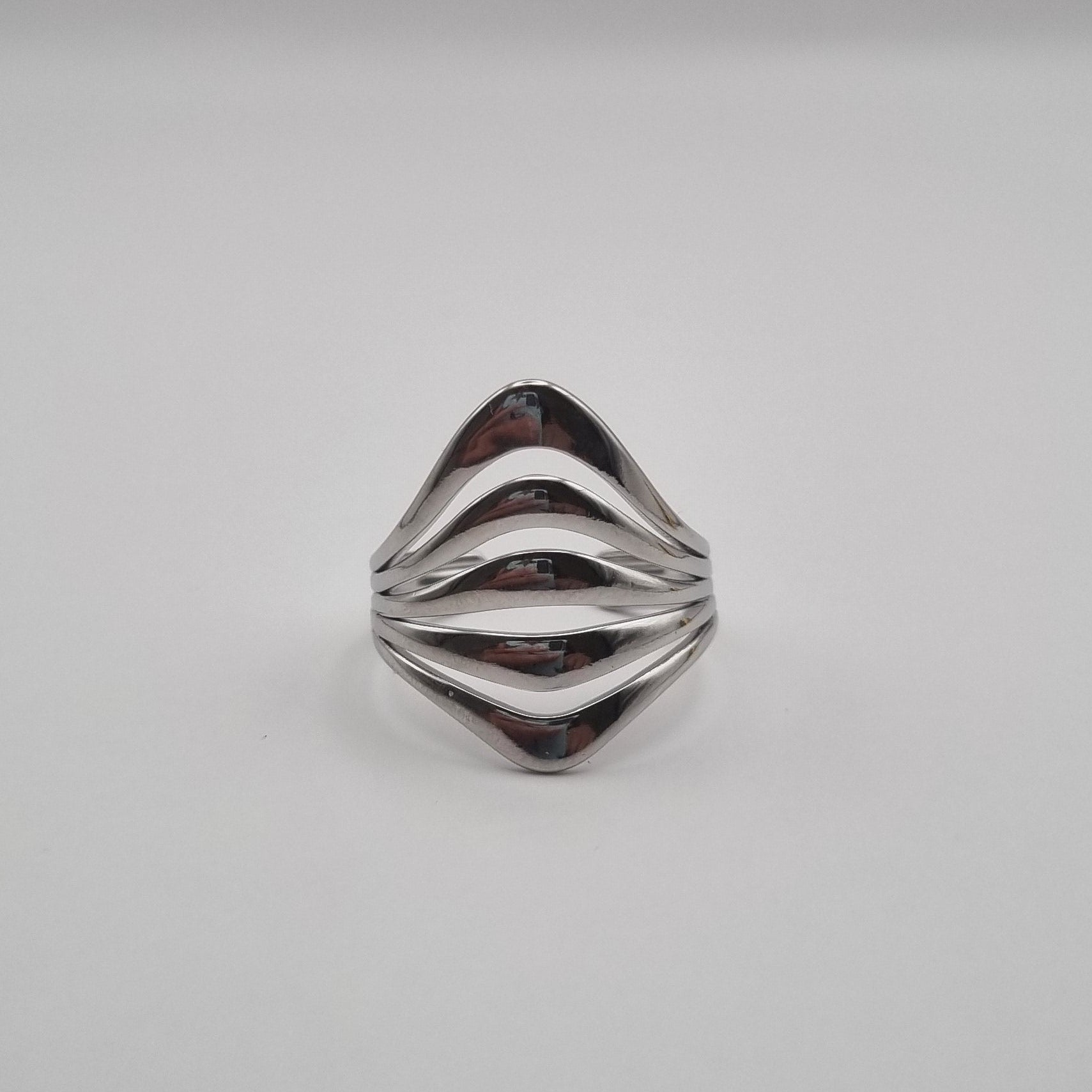 RVS statement ring Armour BY SANNE zilver