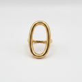 RVS statement ring  Oval BY SANNE goud