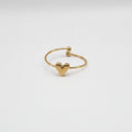 RVS verstelbare ring Small Heart BY SANNE goud