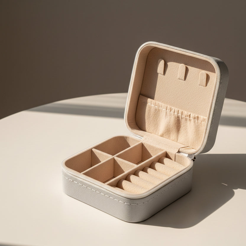 Sieraden doosje travel case BY SANNE lichtblauw