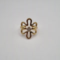 Statement ring bloem BY SANNE RVS goud