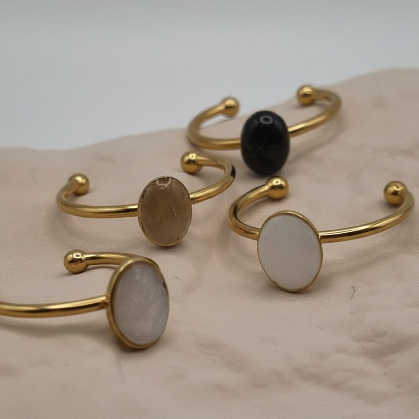 Handgemaakte ringen RVS met polymeerklei